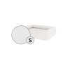 Omlet memory foam bolster hund säng liten i meringue white