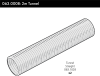 Ett diagram över en 2 meter lång rak tunnel.