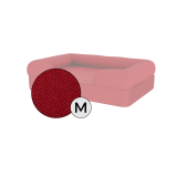 Omlet memory foam bolster hund säng medium i merlot red