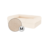 Omlet memory foam bolster hund säng medium i naturlig beige