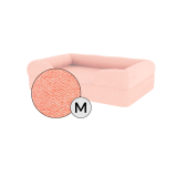 Omlet memory foam bolster hund säng medium i persika rosa