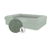 Omlet memory foam bolster hund säng stor i salvia grönt