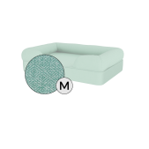 Omlet memory foam bolster hundbädd medium i teal blue