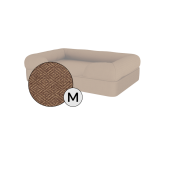 Omlet memory foam bolster hund säng medium i rostad kokosnöt