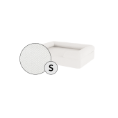 Omlet memory foam bolster hund säng liten i meringue white