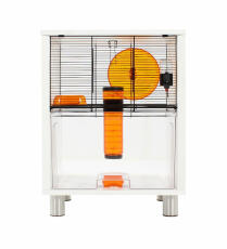 Vit Qute bur för hamster och gerbil