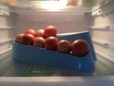 En äggramp i kylskåpet.