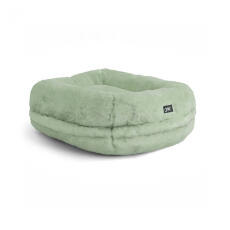 Omlet Lux ury super soft donut kattbädd i mint gren färg