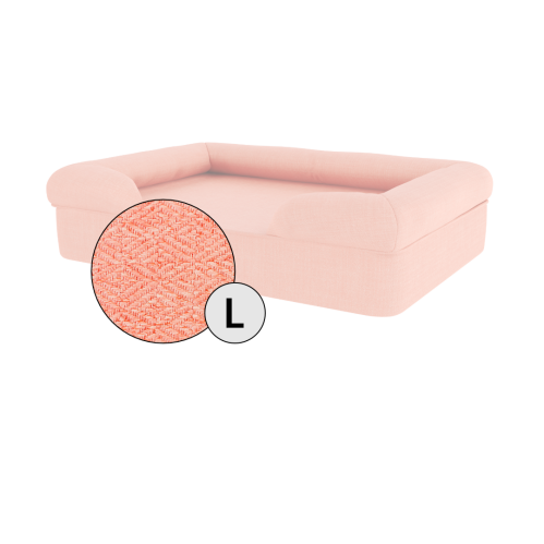 Omlet memory foam bolster hund säng stor i persika rosa