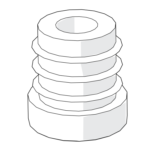 Rund rörbult od 19mm 800.0066