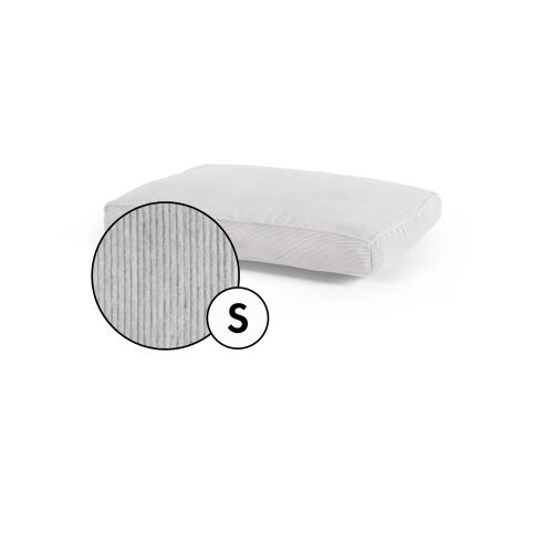 Liten kudde hundbädd manchesteröverdrag i pebble grey nyans av Omlet.