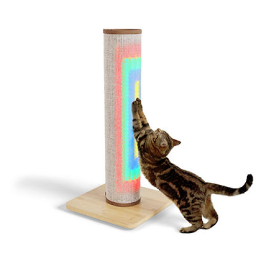 Switch kattklösbräda med ljus från sisal - kräm
