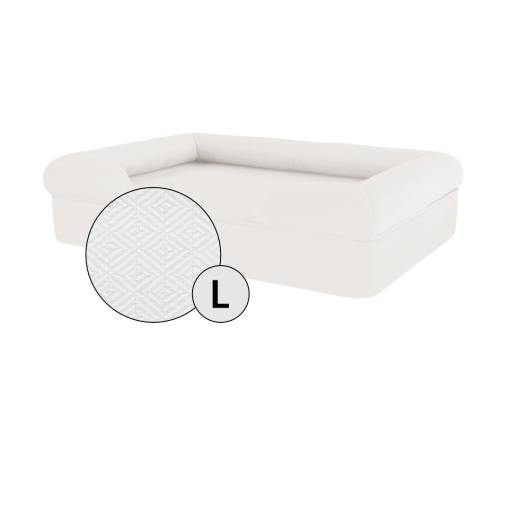 Omlet memory foam bolster hund säng stor i meringue white