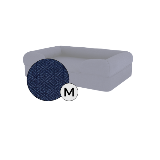 Omlet memory foam bolster hund säng medium i midnight blue