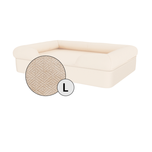 Omlet memory foam bolster hund säng stor i naturlig beige