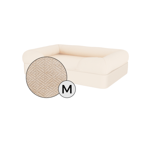 Omlet memory foam bolster hund säng medium i naturlig beige