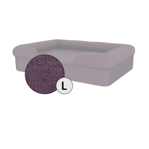 Omlet memory foam bolster hund säng stor i plommon lila