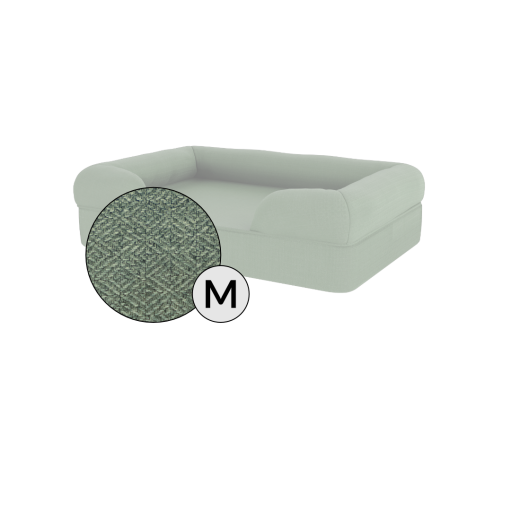 Omlet memory foam bolster hund säng medium i salvia grönt