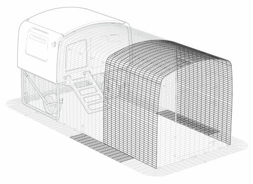 Eglu Cube förlängning av körning