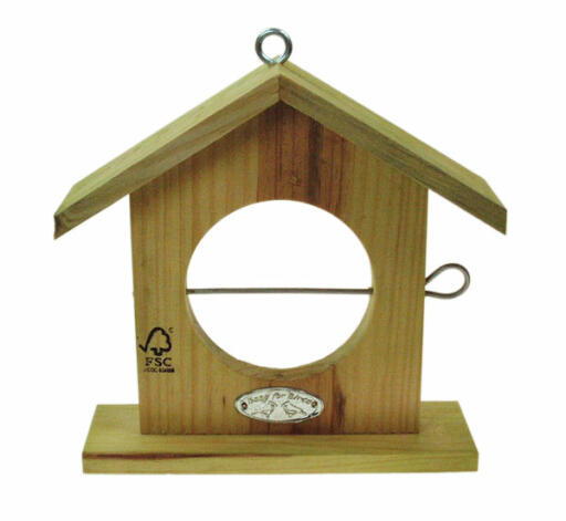 Trä äpple feeder