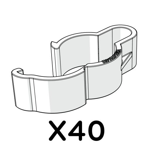 40 mighty clips d - rörklämmor (i påse) 810.0140.040