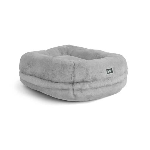 Mjuk Maya donut kattsäng grå