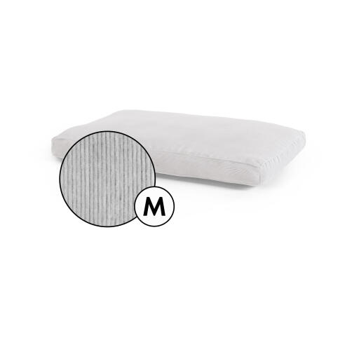 Medium kudde hundbädd manchesteröverdrag i pebble grey nyans av Omlet.