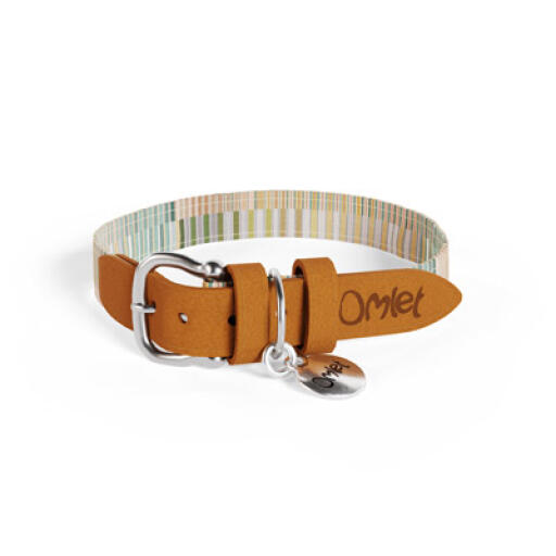 Medium pawsteps naturlig designer hund halsband