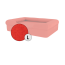 Omlet memory foam bolster hund säng stor i körsbärsröd Omlet memory foam bolster hund säng stor i körsbärsröd