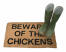 Akta dig för kycklingarna dörrmatta med stövlar