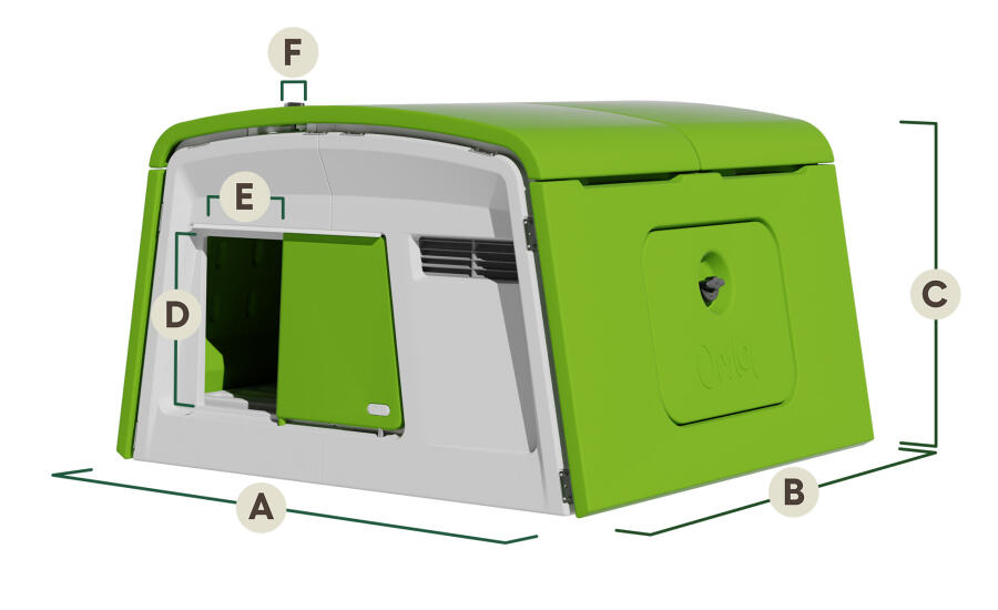 Eglu Cube husets mått