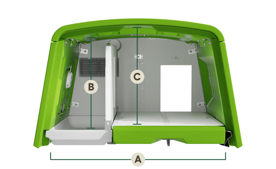 Eglu Cube inre dimensioner