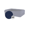 Omlet memory foam bolster hund säng medium i midnight blue