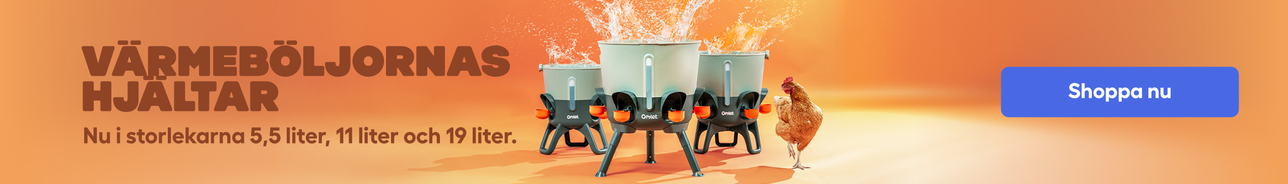 omlet insulated chicken waterer range